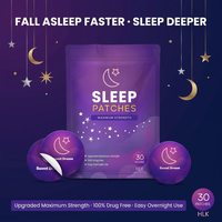 Patch de sommeil à l'huile essentielle naturelle de lavande, de camomille et de citron HLK, sans mélatonine, certifié CE 72H pour un sommeil profond et une nuit relaxante