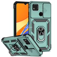Lichicase – support magnétique rotatif à 360 degrés pour Redmi 10A 9C, couvercle arrière de fenêtre à lentille coulissante