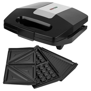 Macchina per Waffle e ciambelle elettrica per la colazione 3-in-1 <span class=keywords><strong>piastra</strong></span> rimovibile <span class=keywords><strong>tostapane</strong></span> per uova fritte per uso domestico - Product Image 1