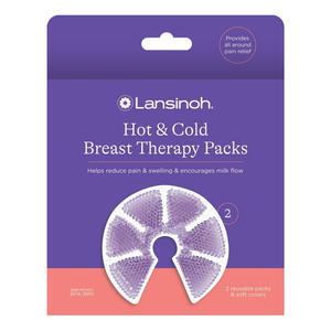 Lansinoh Paquetes de terapia de senos fríos y calientes, paquete de 2, reutilizables con fundas suaves para aliviar el dolor de maternidad - Product Image 3
