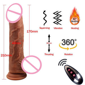 Электрический реалистичный вибратор-фаллоимитатор с силиконовым покрытием, телескопическим механизмом, подогревом и конфиденциальной доставкой для женщин - Product Image 2