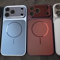 Étui de téléphone magnétique avec grande fenêtre de visualisation brillante, protection d'appareil photo électroplaquée, coque arrière brillante antichoc pour iPhone 18 Pro Max