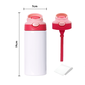 Paquete de 50 Vasos de Sublimación para Niños de 12 oz, con Pajita Emergente de un Clic y Asa para Transferencia de Calor, desde Almacén en EE. UU. - Product Image 3