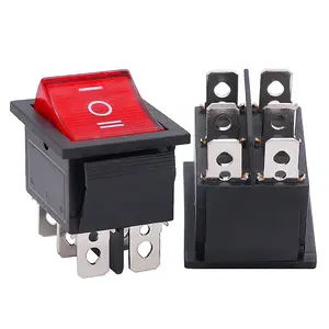 Interrupteur à bascule On/Off/On, 12 V, 15a, 250/20a, lumière néon rouge, AC 125V