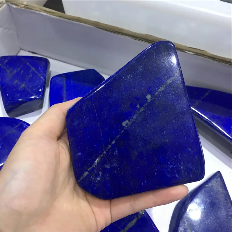 Đánh bóng tự nhiên Lapis Lazuli với giá bán buôn màu xanh Lapis Lazuli Đá quý hình thức miễn phí đá fortarot thẻ thợ mỏ ủng hộ đám cưới