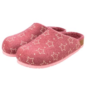 Wholesale Ladies' Printed Felt Clogs Wool Blend Upper <b>Slip</b> On EVA Outsole Closed Toe Slippers for Autumn Winter Relaxation - Product Image 1