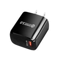Meilleure vente 18W USB chargeur mural Charge rapide 1 port de charge chargeur rapide QC3.0 chargeurs de téléphone pour téléphone intelligent