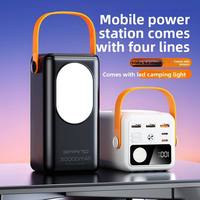 Alimentation portable au lithium-ion avec câble intégré 50000mAh, charge ultra-rapide, grande capacité, cordon, alimentation pour le camping