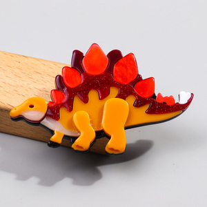 Accessoires de costume de <span class=keywords><strong>dinosaure</strong></span> en acrylique mignon créatif Personnalité Stegosaurus Glitter Volcanic Eruption Parties Mariages - Product Image 1