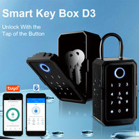 Boîte de rangement intelligente pour clés de secours de serrure électrique d'urgence, coffre-fort extérieur Tuya / TTLock avec contrôle à distance, mot de passe et empreinte digitale