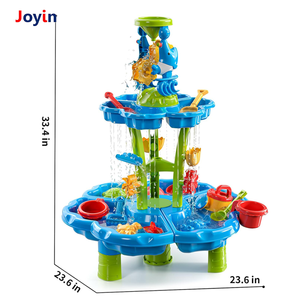 Mesa de agua de arena de playa de 2 capas en forma de flor, juguete de verano para exteriores con accesorios coloridos Para Habilidades sensoriales y motoras - Product Image 2