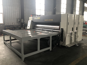 Machine semi-automatique d'impression flexographique, de rainurage et de découpe rotative <span class=keywords><strong>pour</strong></span> boîtes en carton ondulé avec alimentation en chaîne - Product Image 3