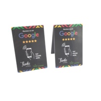 Kartu NFC Dua Sisi 213 215 216 Kartu Ulasan Google NFC 213 215 Stand Plastik Kartu Pesanan Restoran NFC