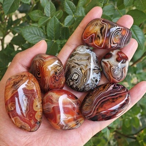 คริสตัลขัดมือธรรมชาติอาเกตผ้าไหมห่อแบนสำหรับสะสมและตกแต่งบ้าน - Product Image 4