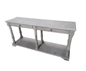 Pháp Phong Cách Cổ Tabla De Consola Sang Trọng Tái Chế Rắn Gỗ Hành Lang Console Bảng Với Ngăn Kéo