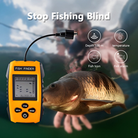 Sonar de pêche sans fil Lucky FF718LIC-W, fréquence 125 kHz, matériau plastique, alimenté par batterie, portée 0,7-45 m, fabriqué en Chine