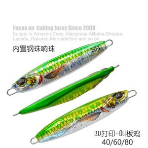 <span class=keywords><strong>Bassmaster</strong></span> Japón 60G/80G molde sonajero Bola de sonido fundición larga caída lenta paso Jigging señuelo Mar y Océano barco pesca Plantilla de Metal - Product Image 4
