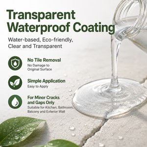 Revêtement acrylique transparent imperméable à forte adhérence et scellant transparent pour les anciennes tuiles des murs extérieurs - Product Image 2