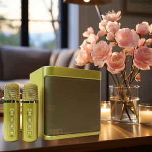 Eletree nhà sản xuất 2023 ys111 xách tay nhỏ màu trắng BT Karaoke loa với Micro không dây - Product Image 4