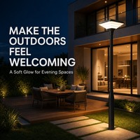 Lampadaire Solaire Commercial Tout-en-un pour Jardin 30W 25W avec Capteur de Lumière Automatique et Fonction Minuterie pour Résidences