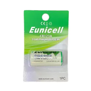 Eunicell 울트라 CR123 CR123A 123 3V 리튬 사진 카메라 배터리 1pc 물집 카드 소매 패키지