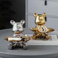 Boîte à clés Plateau Collection rack créatif en céramique ours salon bureau accessoires pour la maison