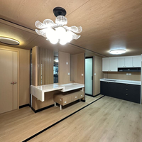 Maison conteneur modulaire préfabriquée de luxe, étanche, 40 pieds, en kit, structure en acier, mini-villa