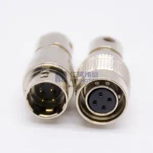 Circular Push Pull Connector Hirose HR10 Series 4 6 7 10 12 Pin Plug for Audio Video and Camera Equipment