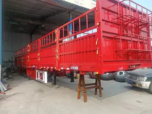 Ws 40ft Bestelwagen/Container/Vrachtvervoer/Platform/Zijwand/Hek Flatbed Tractor Oplegger