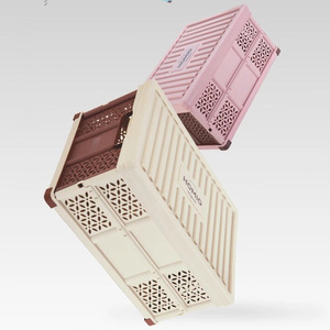 Caja de almacenamiento de plástico rectangular, plegable, apilable, para ropa y artículos diversos, organizador de gran capacidad que ahorra espacio - Product Image 4