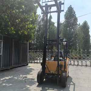 รถยกไฟฟ้าแบบออฟโรดสีเหลือง2ตันรถยกพาเลทใช้สำหรับขนส่งสินค้า - Product Image 5