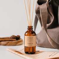 Diffuseur de parfum d'ambiance AIKUN de luxe en bouteille d'ambre avec emballage en papier kraft pour hôtels, spas et décoration de chambre