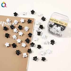 Clip a scatto con perline in resina di moda di tendenza fatta a mano scintillante accessori per decorazione di capelli per bambini e donne 5cm taglia vendita all'ingrosso calda - Product Image 1