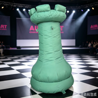 Modèle de jeu d'échecs gonflable géant sur mesure pour la publicité et la décoration de tournois d'échecs
