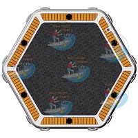 Hamac gonflable 4-en-1 hexagonal pour piscine avec filet à séchage rapide pour adultes, chaise longue portable pour la plage, la piscine et le lac