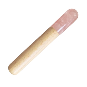ไม้กดจุดนวดคริสตัลสีชมพูพร้อมด้ามจับไม้  เครื่องมือนวด  เครื่องมือสปา - Product Image 6