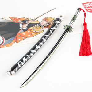 Modelo de Espada de Metal de 22 cm de Demon Slayer <span class=keywords><strong>Shinazugawa</strong></span> <span class=keywords><strong>Sanemi</strong></span> con Funda, Diseño Gratuito, para Regalo o Colección - Product Image 1