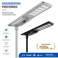 Lámpara LED Solar Integrada de Alta Resistencia de Aluminio de 200LM/W, de 30W a 120W, para Proyectos de Carreteras y Uso Urbano, Ventas Anuales de Más de 100K