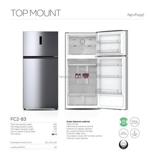 635L Intelligent Two Door Fridge With Humidity Controlled Crisper and Ice Maker for Fresh Electronic Controls for Family M - Product Image 5