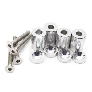 Aluminum <b>Hood</b> Riser Kit Green 4pcs With Bolts For Car <b>Engine</b> Ventilation Upgrade - Product Image 5
