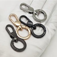 Mousquetons à double ouverture pivotants, fermoirs mousquetons à ressort bidirectionnels pour porte-clés de téléphone, connecteurs de chaîne de sac, fabrication de bijoux