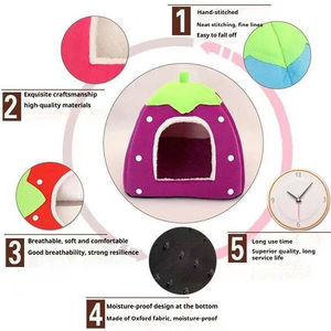 Cama para Mascotas Plegable Clásica de Invierno, Lavable, Transpirable, Suave y Cómoda, con Cubierta Extraíble y Duradera - Product Image 5