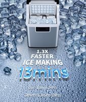 Fabricants de glace de comptoir portables Ecozy, 44 lb, 24 cubes prêts en 13 minutes, 2 façons d'ajouter de l'eau, machine à glaçons autonettoyante