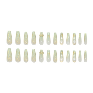 Appuyez sur les <span class=keywords><strong>ongles</strong></span> en gros 24 pièces nouveau Style <span class=keywords><strong>chinois</strong></span> vert longue presse <span class=keywords><strong>ongles</strong></span> artificiels prêts à l'emploi faux <span class=keywords><strong>ongles</strong></span> haute visibilité - Product Image 5
