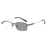 Lunettes de lecture progressives photochromiques fines, anti-lumière bleue, en titane à mémoire de forme, verres PC, adaptatives aux UV, multifocales