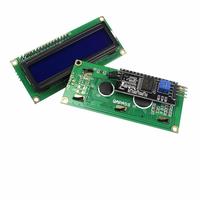 Modul LCD FYX Stock 1602A dengan Layar Biru Kuning Hijau 16x2 LCD-1602+I2C IIC 5V Backlight DIY Kit untuk Pembaca Layar
