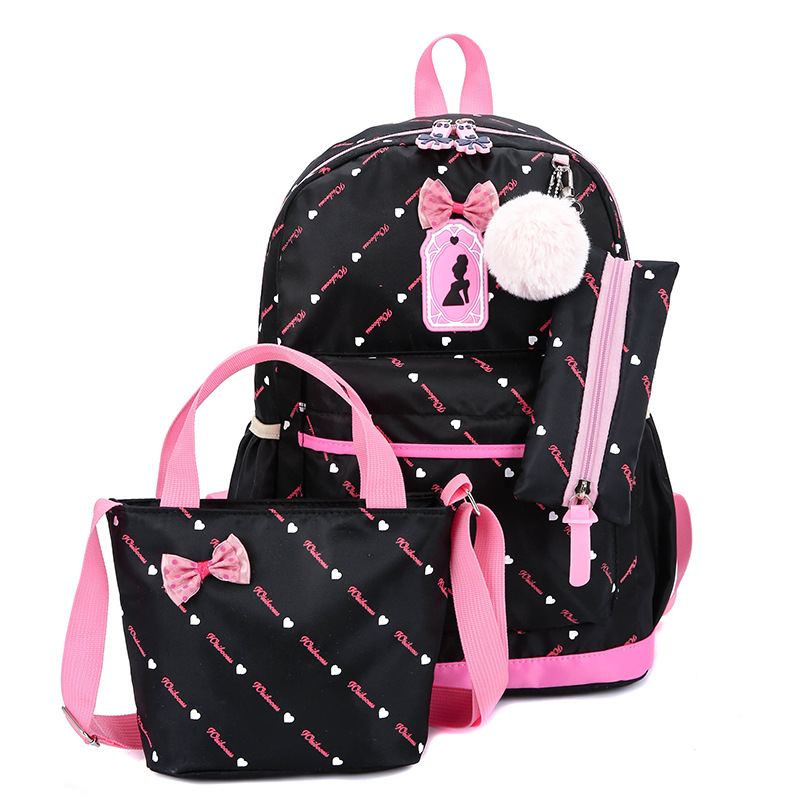 Anti-Theft Travel Backpack With Bear Pendant 3 Pcs Set Children'S School  Bag Kawaii School Backpack for Teenager Girls| Alibaba.com