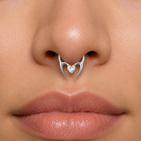 Anneau de nez articulé CRYSPURE G23 en titane ASTM F136 avec zircon, hypoallergénique, pour femme, piercing corporel tendance pour mariage
