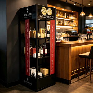 Exhibidor <span class=keywords><strong>de</strong></span> Licores LED Personalizado, Estante Metálico para Botellas <span class=keywords><strong>de</strong></span> Vino, Exhibidor <span class=keywords><strong>de</strong></span> Bebidas con Logotipo Personalizado para Venta al por Menor y Exposiciones - Product Image 3