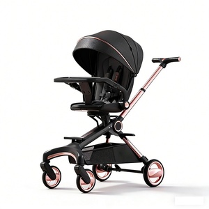 सुरक्षा के साथ 3 साल के बच्चों के लिए फोल्डेबल एल्यूमीनियम मिश्र धातु बेबी स्टॉलर शानदार चार-पहिया डिजाइन उच्च देखने - Product Image 4